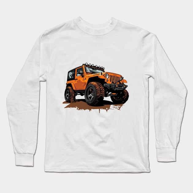 Jeep Wrangler T-Shirt Long Sleeve T-Shirt by mrsticky